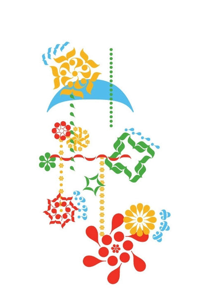 2x4 "Punctuation Flowers" Wall Decals