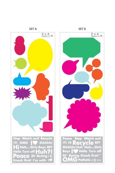 2x4 "Thought Bubbles" Wall Decals