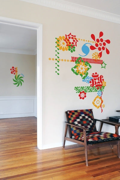 2x4 "Punctuation Flowers" Wall Decals